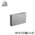 Gabinete elétrico de alumínio ventilado de prata cinza de 95x44